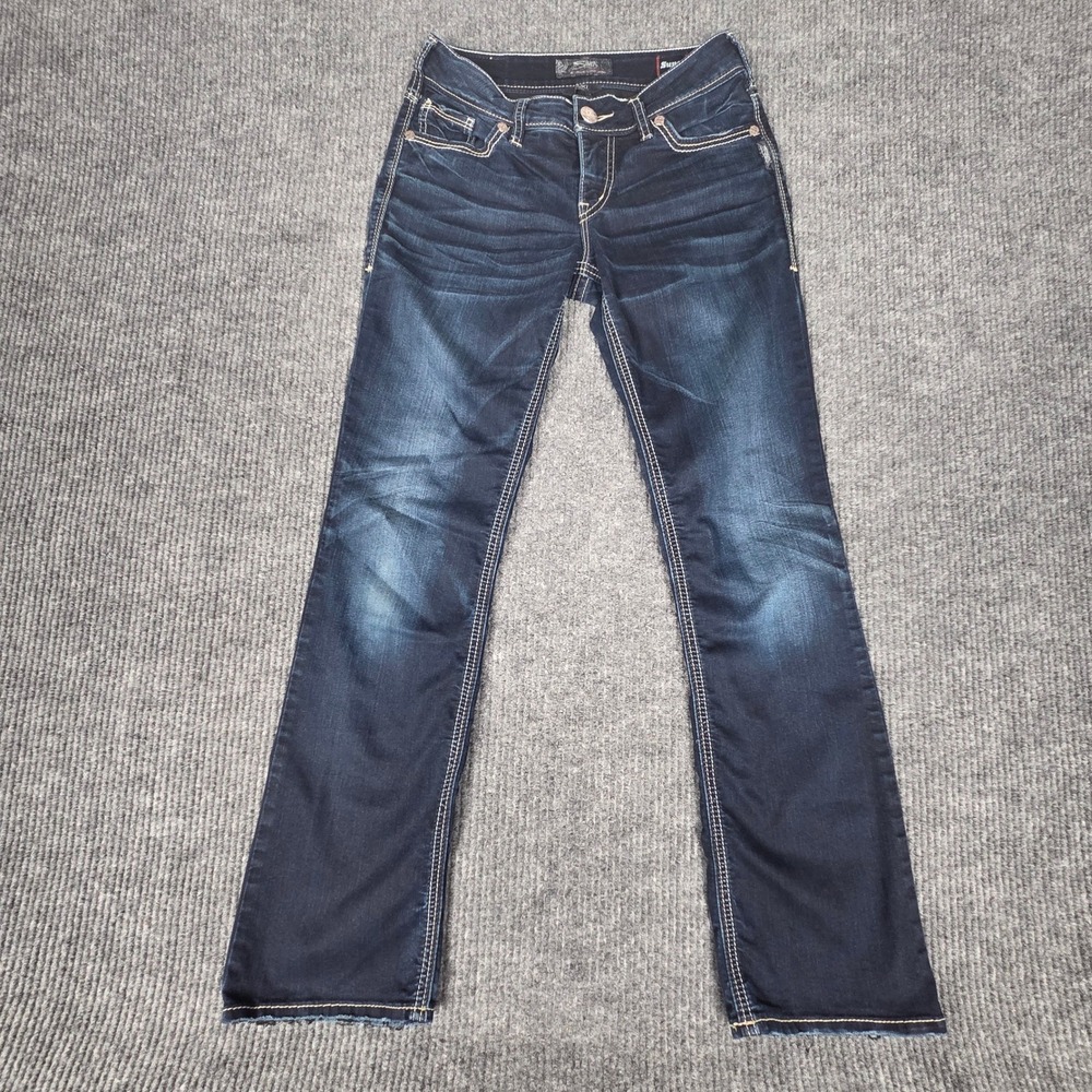 Silver Jeans Suki Mid Slim Bootcut Stretch Denim Jeans Women W28 L31 Dark Wash